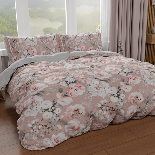 Housse de couette double, simple, une place et demie, Floral 17-03