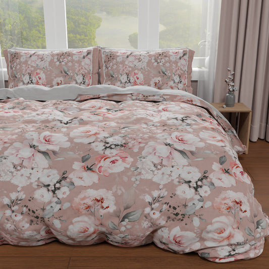 Housse de couette double, simple, une place et demie, Floral 17-03