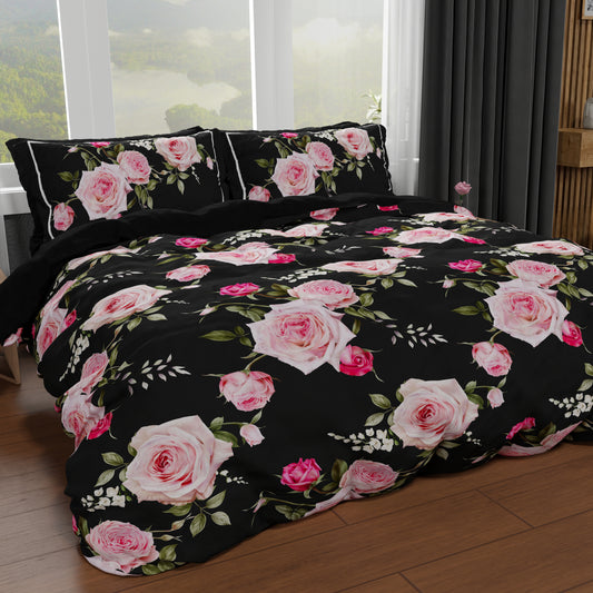 Housse de couette double, simple, une place et demie, Floral 20-01