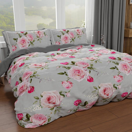 Housse de couette double, simple, une place et demie, Floral 20-02