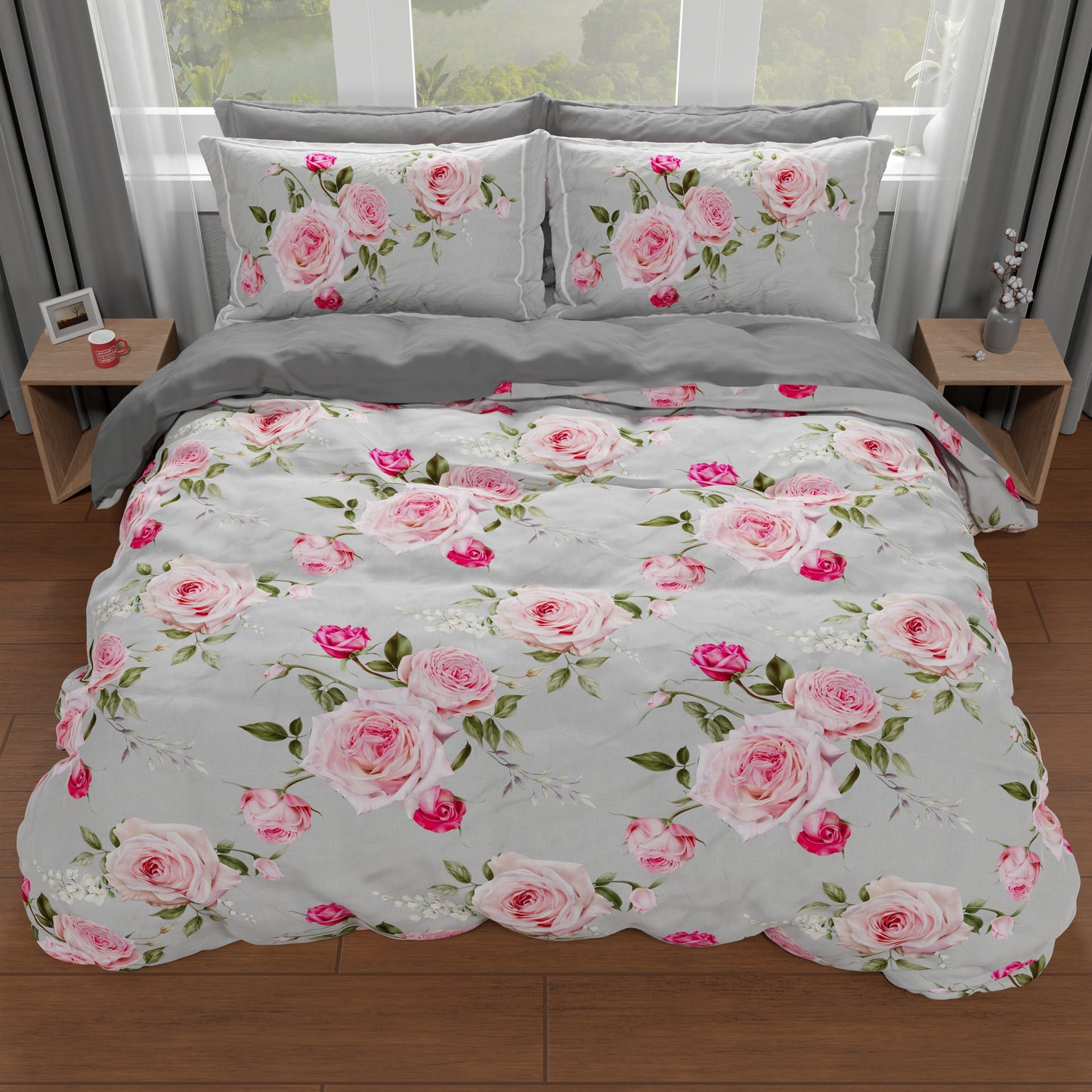 Double, Single, Queen Size Duvet Cover, Floral 20-02