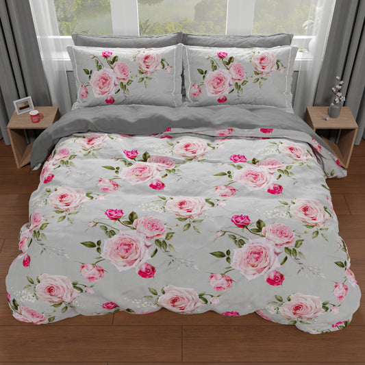 Housse de couette double, simple, une place et demie, Floral 20-02