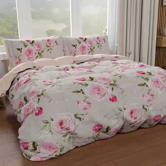 Housse de couette double, simple, une place et demie, Floral 20-06