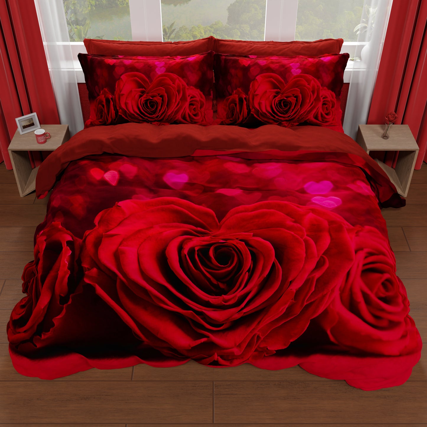 Housse de couette double, simple, queen size, Passion