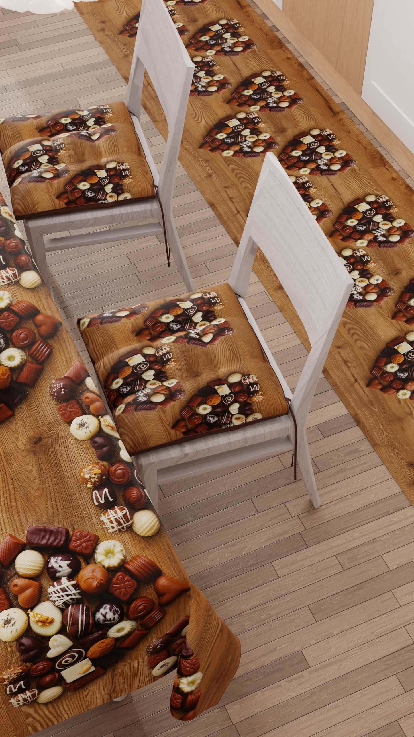 Tappeto Cucina Antiscivolo Passatoia Cucina lavabile, Cioccolato.