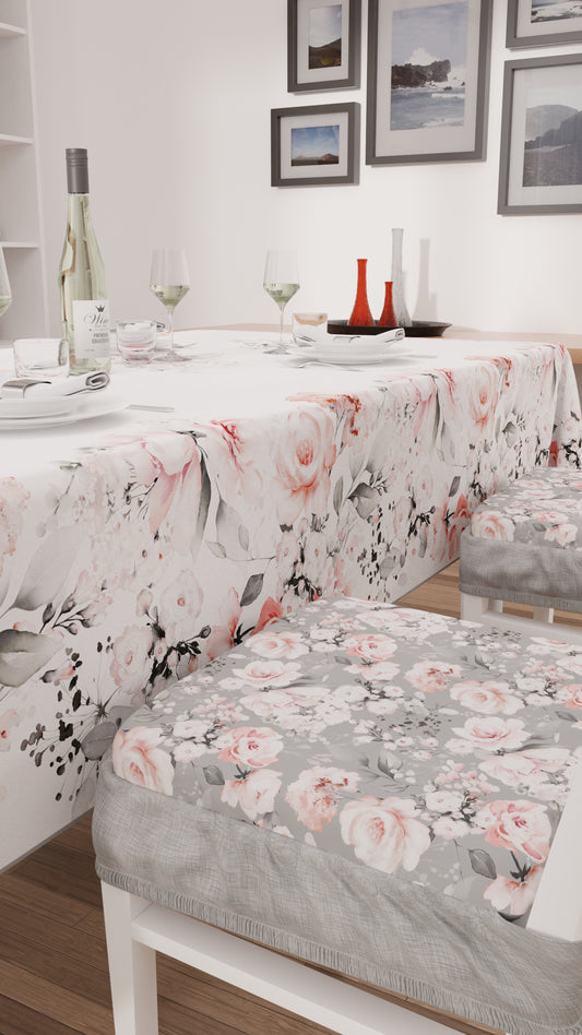 Coussins pour Chaises avec Élastique Housses de Chaise en Impression Digitale Florale-17 Gris