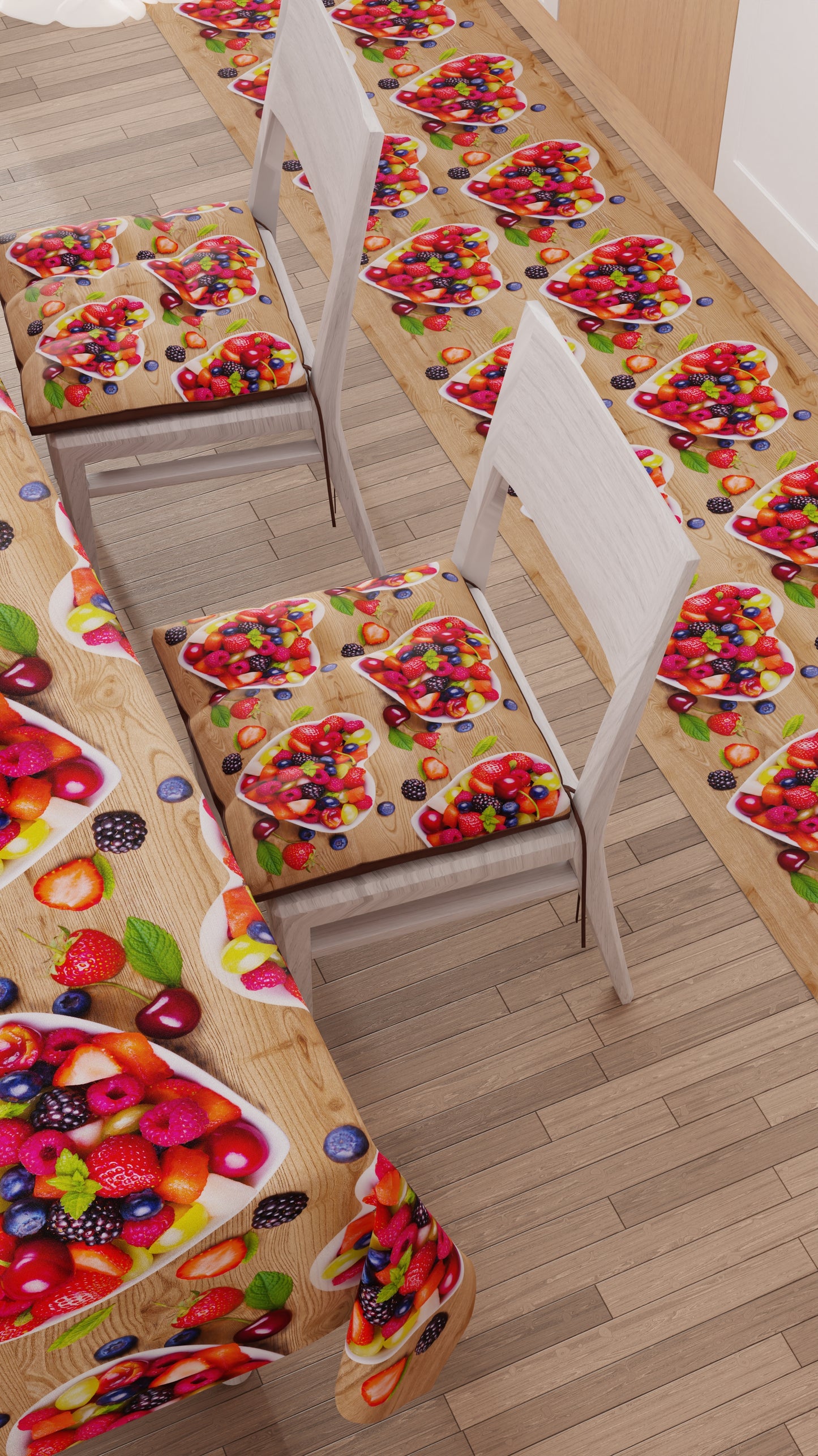 Tappeto Cucina Antiscivolo Passatoia Cucina lavabile, Fragole.