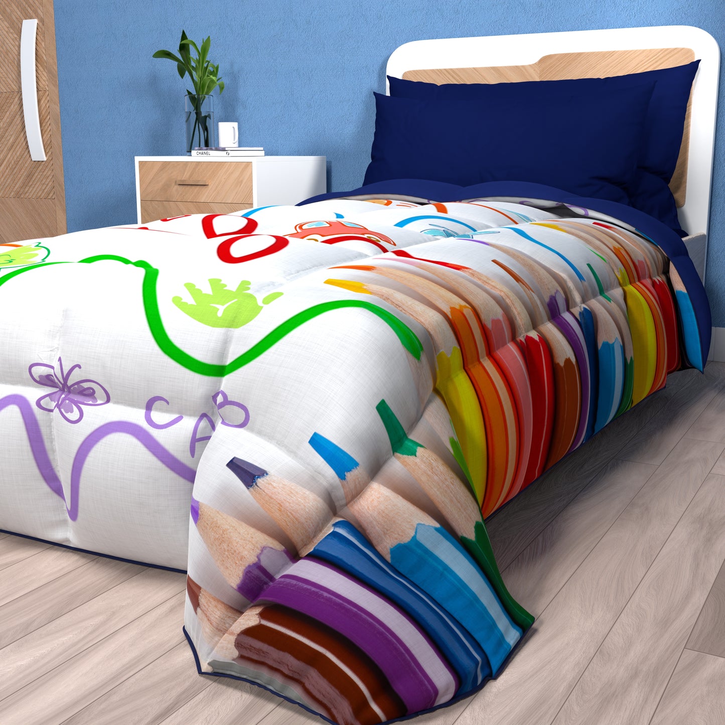 Duvet, Double Quilt, Single, Square and Half, Pencils