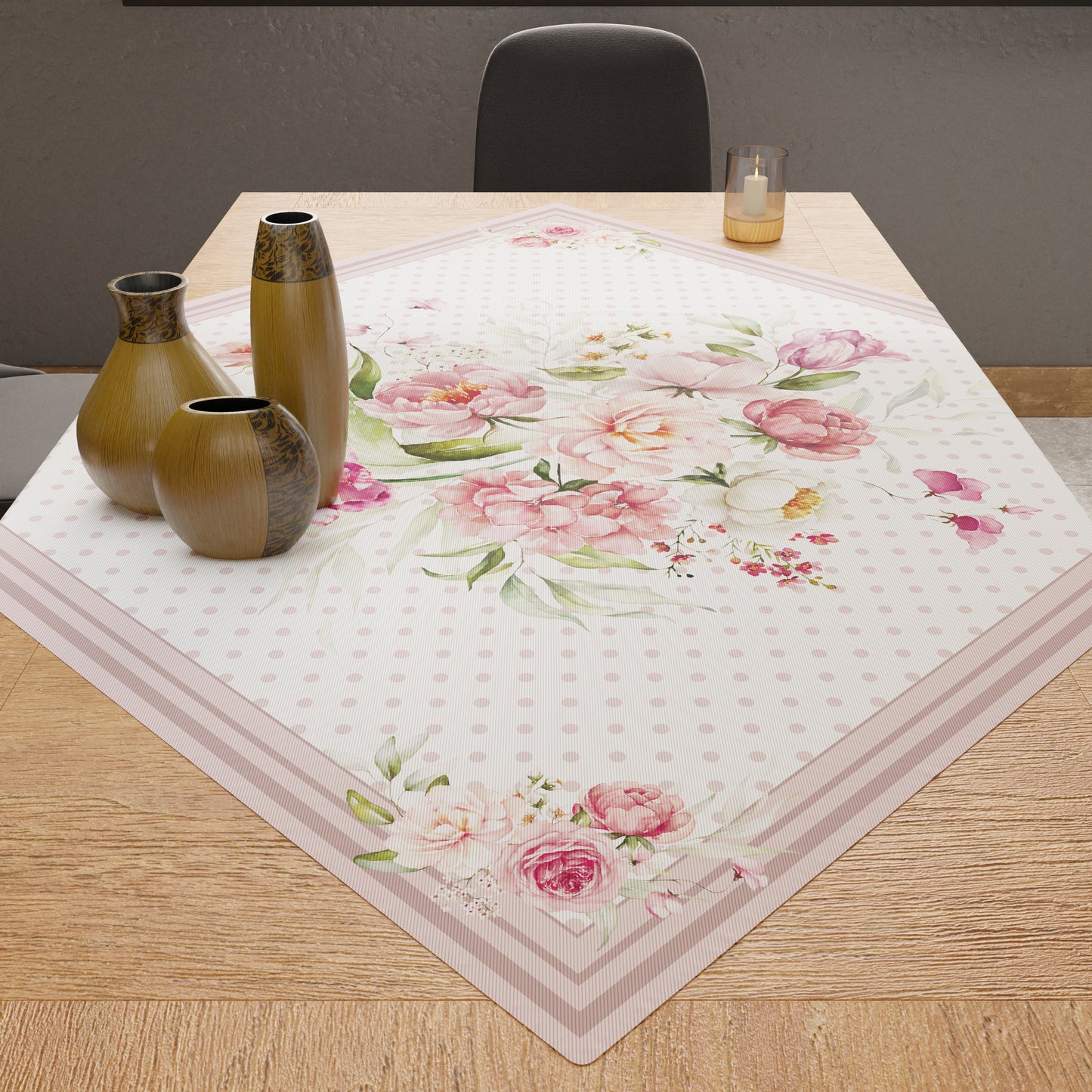 Centre de table de cuisine moderne en poudre de pois minable à impression numérique