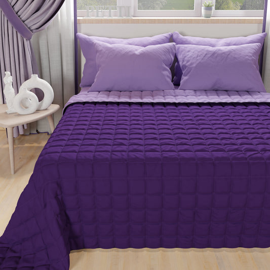 Trapuntino Copriletto Primaverile Autunnale Double Face Lilla Viola
