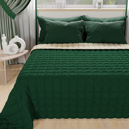 Double Face Dove Green Spring Autumn Bedspread Quilt