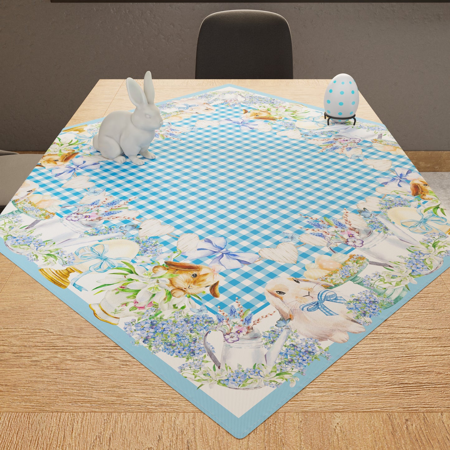 Centre de table de Pâques pour la cuisine en impression numérique Vichy