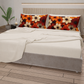 Lenzuola in Cotone, Completo Letto con Federe in Stampa Digitale Autunno 05 Panna