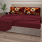 Lenzuola in Cotone, Completo Letto con Federe in Stampa Digitale Autunno 05 Bordeaux