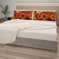 Lenzuola in Cotone, Completo Letto con Federe in Stampa Digitale Autunno 06 Panna