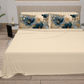 Lenzuola in Cotone, Completo Letto con Federe in Stampa Digitale Petalo 12 Panna.