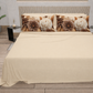 Lenzuola in Cotone, Completo Letto con Federe in Stampa Digitale Petalo 10 Panna