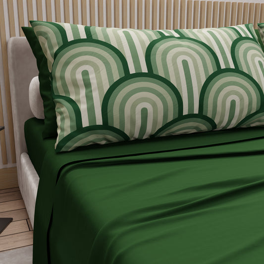 Tovaglia Rotonda Antimacchia Elegante - Ideale per cucina e sala da pranzo Delta Salvia Verde Scuro.