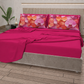Lenzuola in Cotone, Completo Letto con Federe in Stampa Digitale Petalo 08 Fucsia.