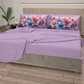 Lenzuola in Cotone, Completo Letto con Federe in Stampa Digitale Petalo 11 Lilla.
