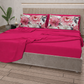 Lenzuola in Cotone, Completo Letto con Federe in Stampa Digitale Petalo 18 Fucsia