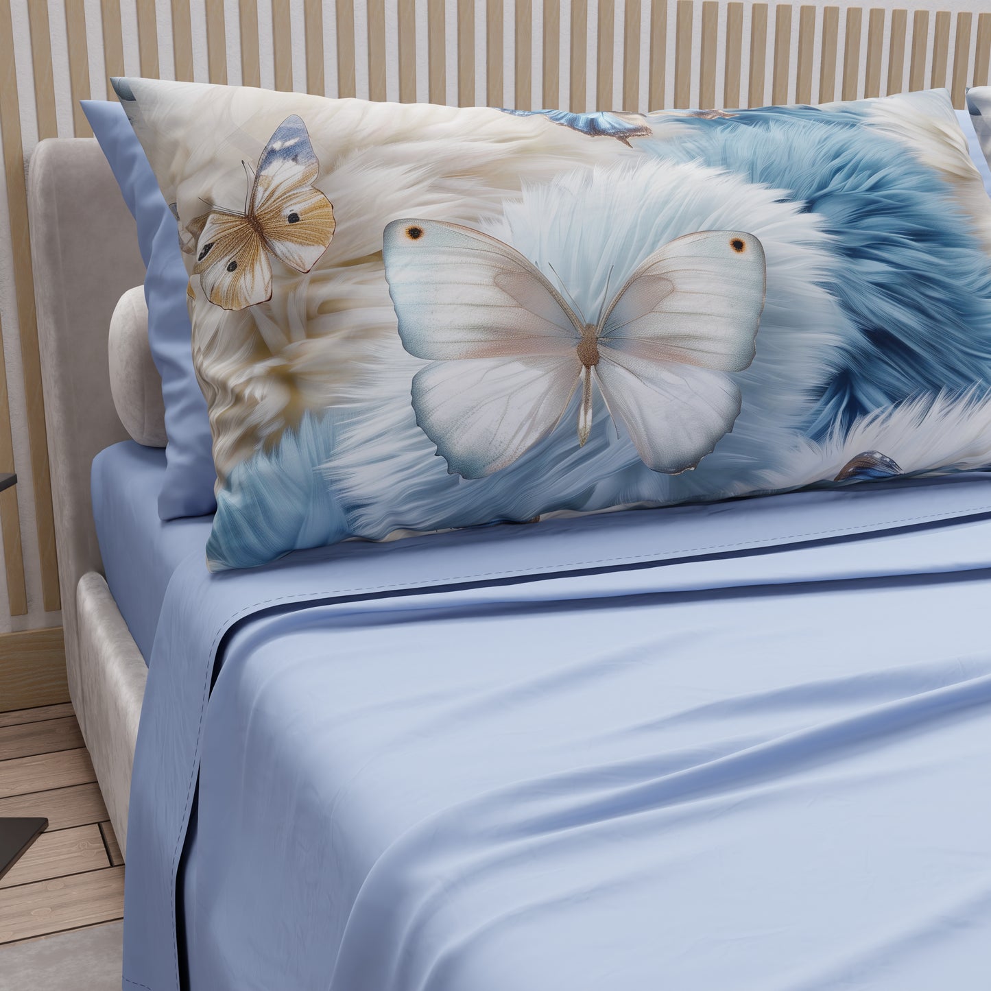 Lenzuola in Cotone, Completo Letto con Federe in Stampa Digitale Floreale Mar-12