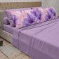 Lenzuola in Cotone, Completo Letto con Federe in Stampa Digitale Petalo 06 Lilla