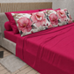 Lenzuola in Cotone, Completo Letto con Federe in Stampa Digitale Petalo 18 Fucsia
