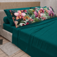 Lenzuola in Cotone, Completo Letto con Federe in Stampa Digitale Petalo 09 Ottanio
