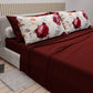 Lenzuola in Cotone, Completo Letto con Federe in Stampa Digitale Floreale 04-171
