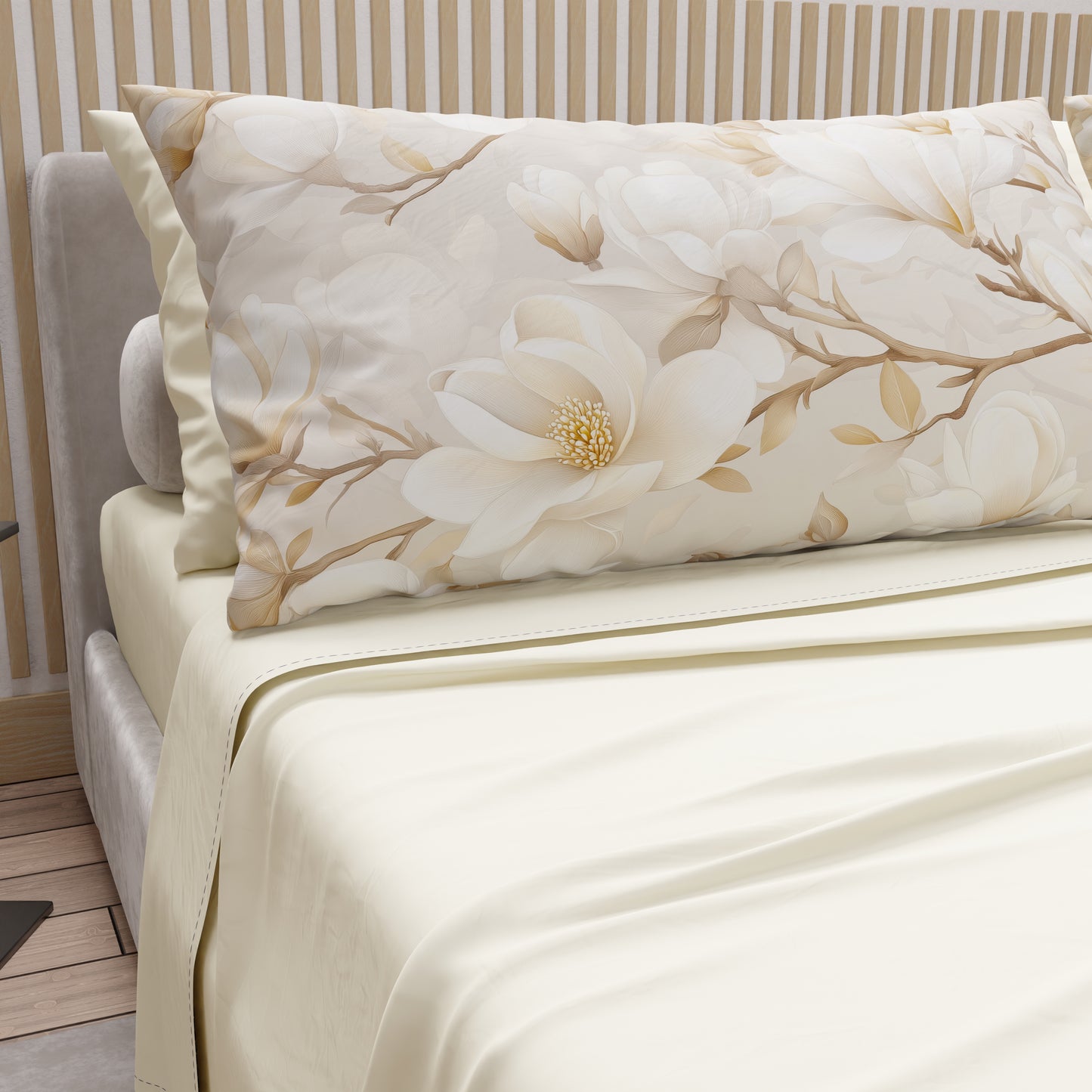 Lenzuola in Cotone, Completo Letto con Federe in Stampa Digitale Floreale 04-175