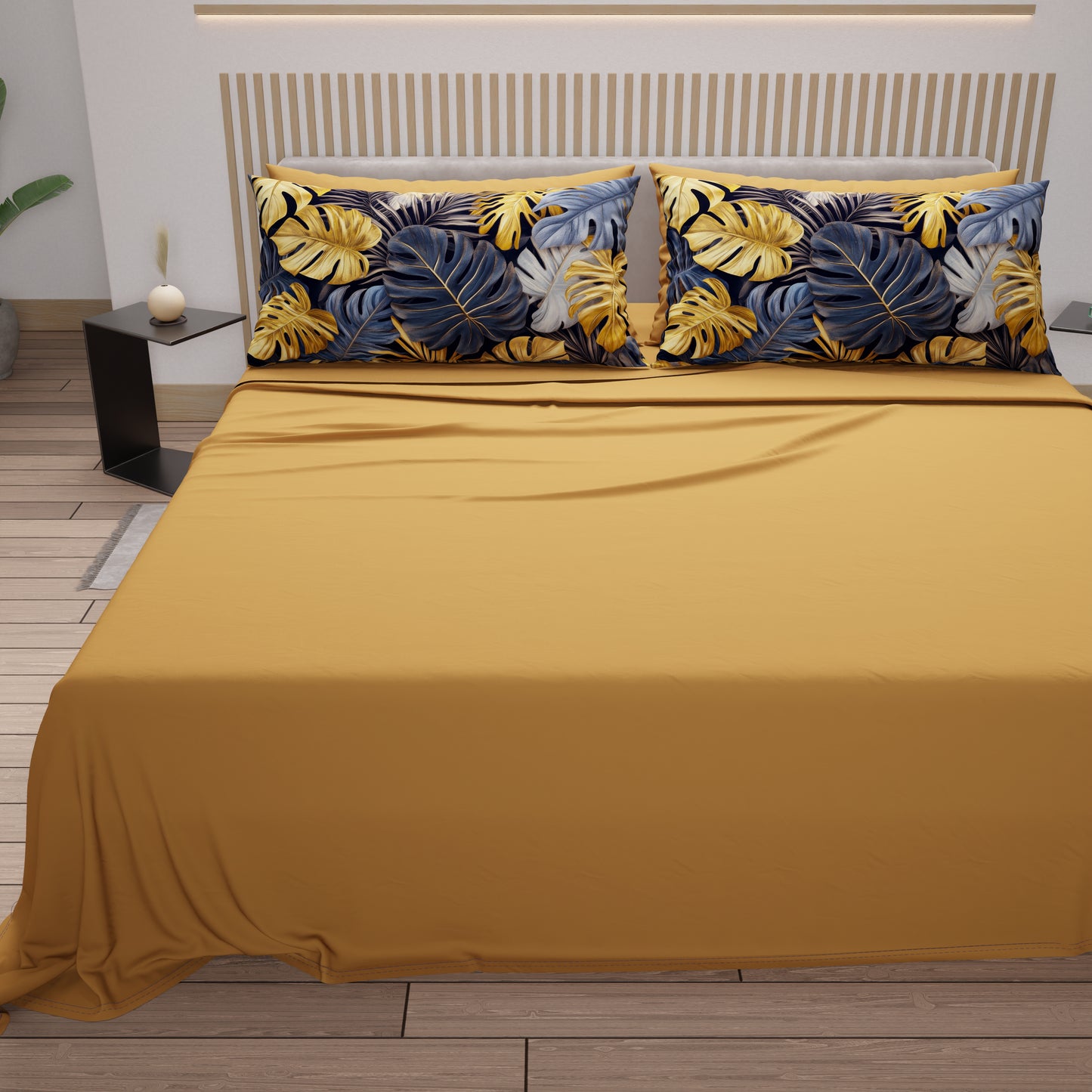 Lenzuola in Cotone, Completo Letto con Federe in Stampa Digitale Floreale 04-186