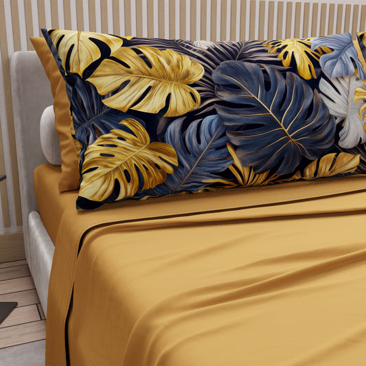 Lenzuola in Cotone, Completo Letto con Federe in Stampa Digitale Floreale 04-186