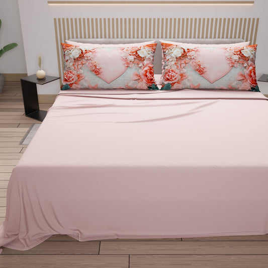 Lenzuola in Cotone, Completo Letto con Federe in Stampa Digitale Shabby 335