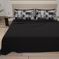 Lenzuola in Cotone, Completo Letto con Federe in Stampa Digitale Circle Grigio Nero