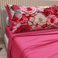 Courtepointe Unie en Velours Fuchsia + Draps assortis et Taie d'oreiller Digitale