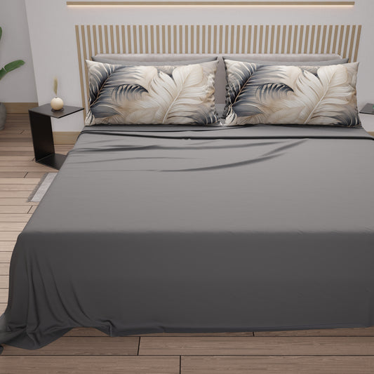 Draps en coton, parure de lit avec taies d'oreiller en impression numérique Tropical 06-10