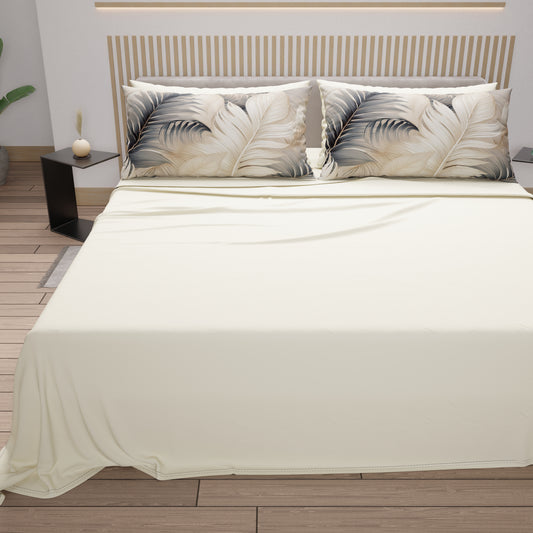 Draps en coton, parure de lit avec taies d'oreiller en impression numérique Tropical 06-10