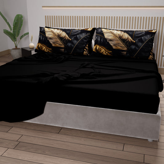 Draps en coton, parure de lit avec taies d'oreiller en impression numérique Tropical 06-7