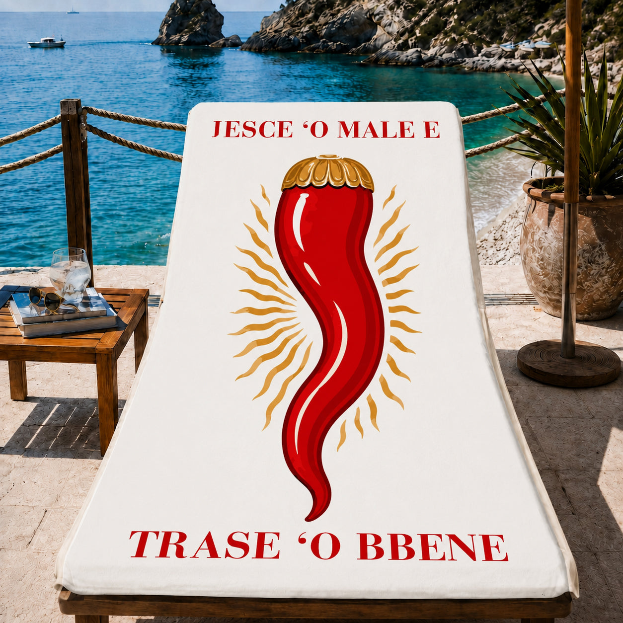 Telo Mare Microfibra, Asciugamano Mare, Telo per Lettino O' Male e O' BBene