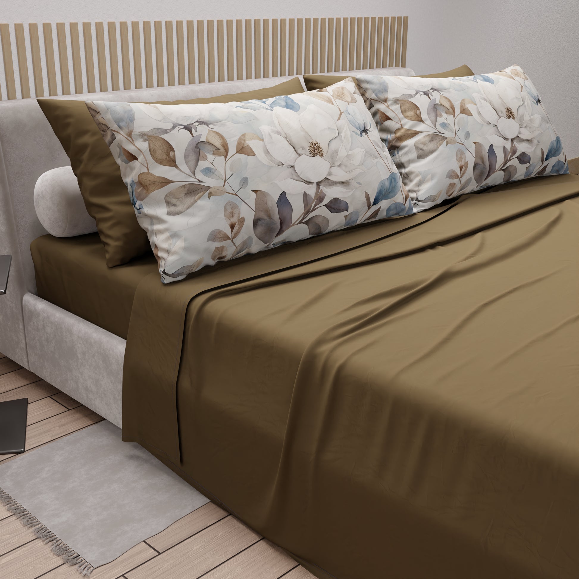 Lenzuola Matrimoniali Cotone - Set Con Stampa Floreale, Made In Italy - Foto 9