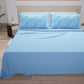 Cotton Sheets, Bed Set with Light Blue Paisley Digital Print Pillowcases