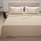 Lenzuola in Cotone, Completo Letto con Federe in Stampa Digitale Spring Tortora