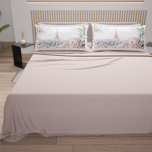 Lenzuola in Cotone, Completo Letto con Federe in Stampa Digitale City 01