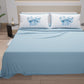 Cotton Sheets, Bed Set with Heavenly Bow Digital Print Pillowcases