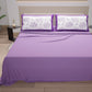 Draps en coton, parure de lit avec taies d'oreiller à impression numérique botanique violette