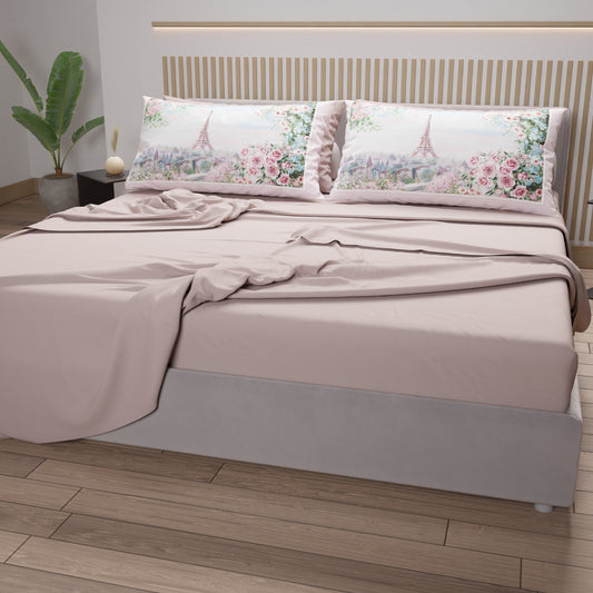 Lenzuola in Cotone, Completo Letto con Federe in Stampa Digitale City 01