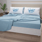 Cotton Sheets, Bed Set with Heavenly Bow Digital Print Pillowcases