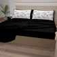 Cotton sheets, bed set with black animalier digital print pillowcases