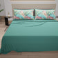 Cotton Sheets, Bed Set with Tropical Multicolor Digital Print Pillowcases